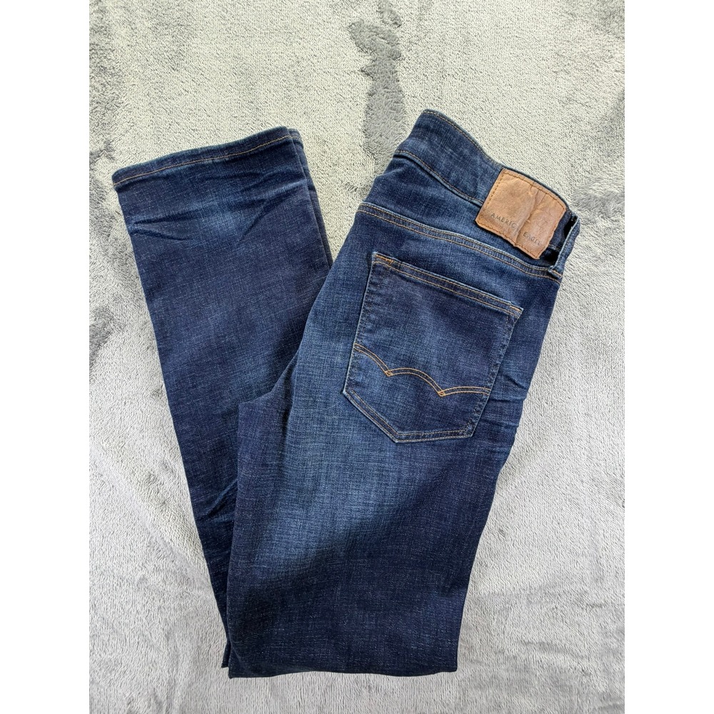 American Eagle Next Level Flex Slim Straight Jeans Dark Wash Blue 34x36 Mens